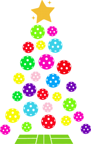 Pickleball Christmas Tree Toddler Hoodie
