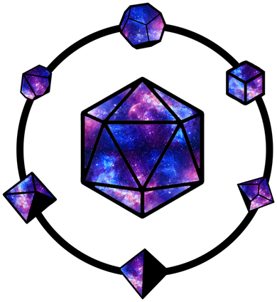 Polyhedral Dice Galaxy Circle Mousepad