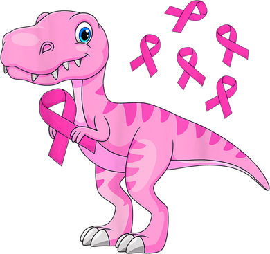 Pink Dinosaur Girls Pink Out Breast Cancer Gift Women's Hoodie