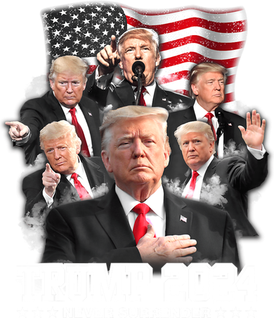 President Donald J Trump 2024 Never Surrender Pajama Set