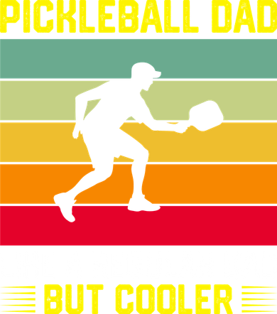 Pickleball Dad Like A Regular Dad But Cooler Vintage Retro Button