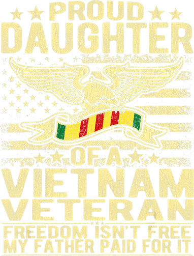 Proud Daughter Of Vietnam Veteran Us Flag Military Family Tote Bag