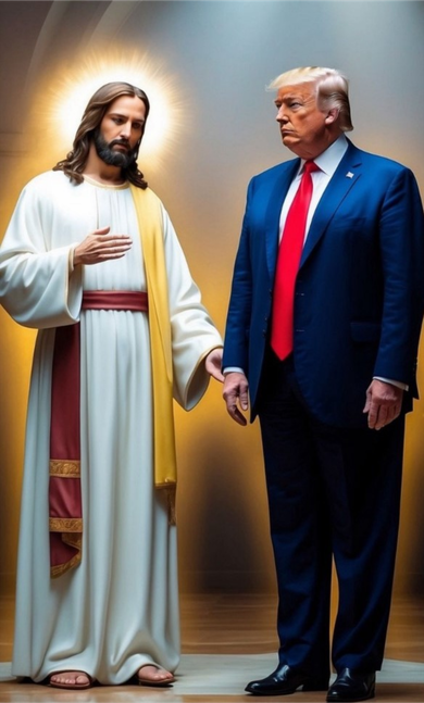 Pro Donald Trump Jesus Christianity Button