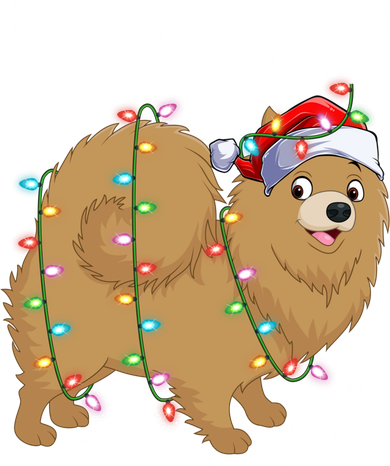 Pomeranian Dog Xmas Lighting Santa Pomeranian Christmas Gift Hat