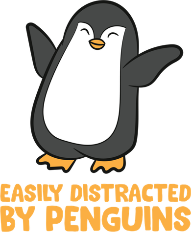Penguin Easily Distracted By Penguins Gift Women's Sweatshirt