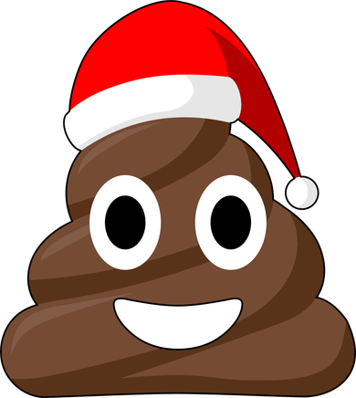Christmas Poop Emoji Smiley Coaster
