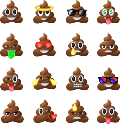 Funny Poop Emoji's Smiley Coaster