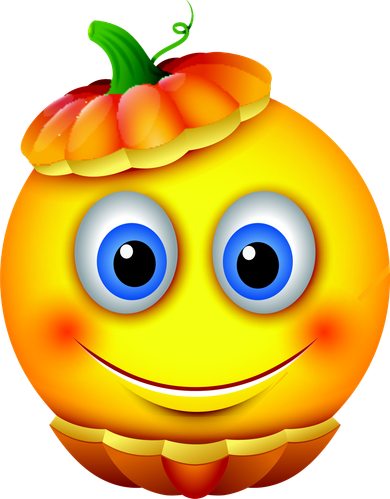 Pumpkin Smiley Emoji Kids Hoodie