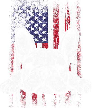 Patriotic French Bulldog American Flag Dog Backpack