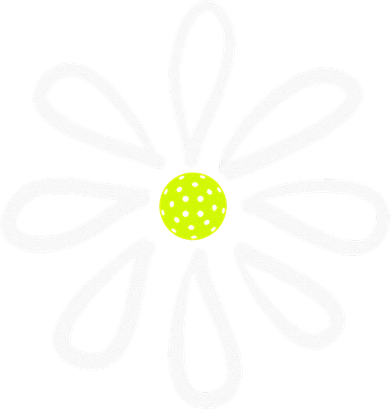 Pickleball Flower Daisy Pickleball Center Toddler T-Shirt
