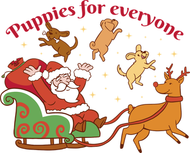 Puppies For Everyone Funny Santa Christmas Women's Tank Top
