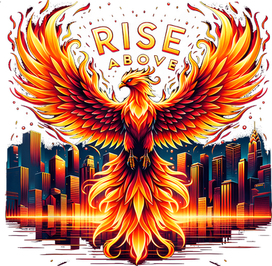 Phoenix Fire Mythical Bird Inspirational Motivational Button