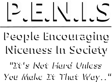 P.E.N.I.S. Funny People Niceness in Society Snarky Design Polo