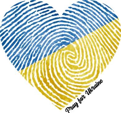 Pray For Ukraine Heart Doggie Tank