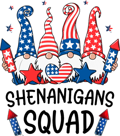 Patriotic Gnomes 4th Of July Funny Shenanigans Squad Women's Sweatshirt