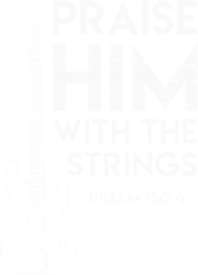Praise Him Christian Worship Bass Guitar Player Long Sleeve Shirt