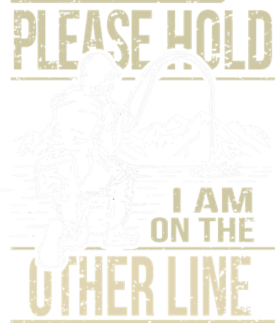 Please Hold I'm On The Other Line Vintage Funny Fishing Backpack