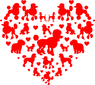 Poodles Hearts Love Dog Lover Valentines Day Funny Gift Hat