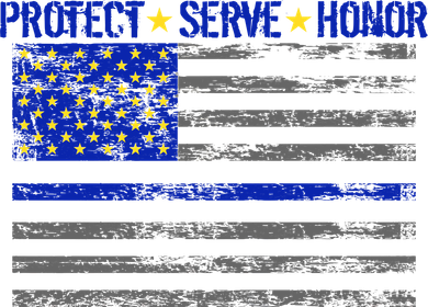 Distressed Police Blue Striped Flag Kids T-Shirt