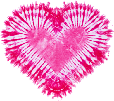 Pink Heart Tie Dye Valentines Day Coaster
