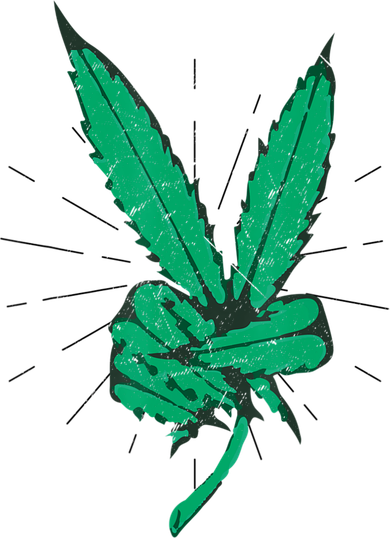 Peace Hand Weed Cool Marijuana Leaf Peace Sign Women's Sweatshirt