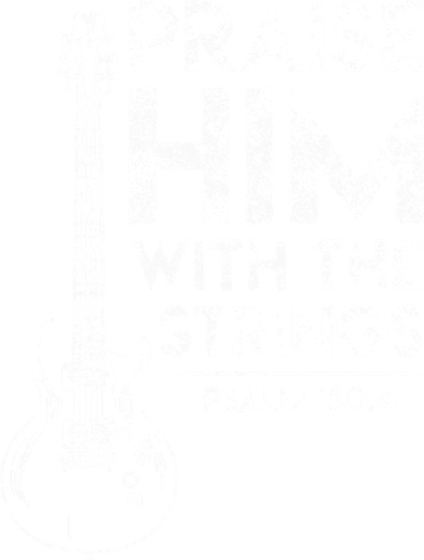 Praise Him With The Strings Guitar Christian Guitarist Guitar Player Women's Long Sleeve Shirt