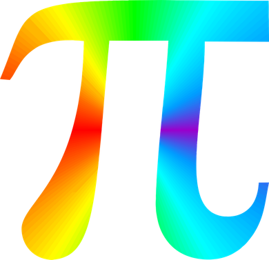 Tie Dye Pi Magnet