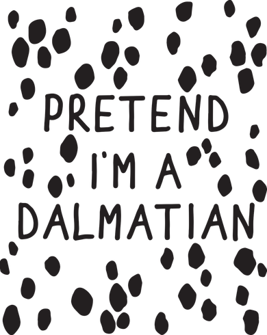 Pretend I'm A Dalmatian Shirt Funny Lazy Halloween Costume Transport Backpack