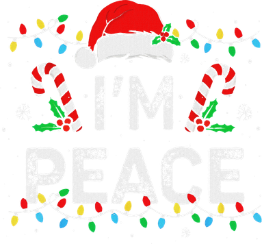 Peace I Come In Peace Couple Matching Ugly Christmas Sweater Women's Tank Top