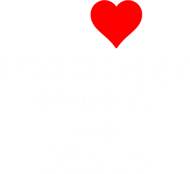Patriotic I Heart Love President Trump And Jesus Usa Maga Gift Toddler Sweatshirt