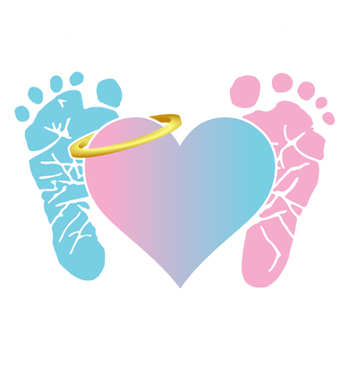 Pregnancy Infant Loss Awareness Month Footprint Halo Gift Kids T-Shirt