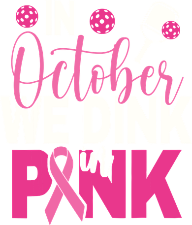 Pickleball In October We Dink In Pink Breast Cancer Coaster