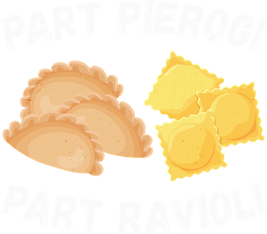 Polish Italian Pride Funny Part Pierogi Part Ravioli Foodie Kids T-Shirt