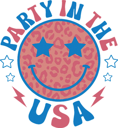 Party in the USA 4th of July Preppy Smile Coaster