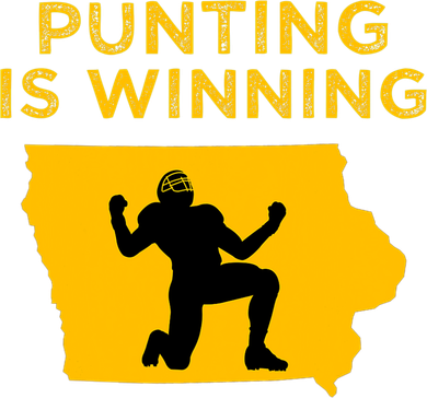 Punting Is Winning Iowa I Cheer For The Punter Backpack