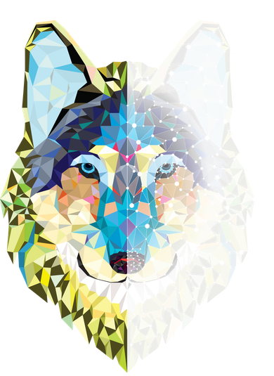 Constellation Pixel Wolf Button