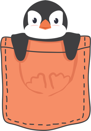 Cute Penguin In Pocket Polo