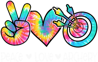 Peace Love Archery Heart Tie Dye Kids T-Shirt