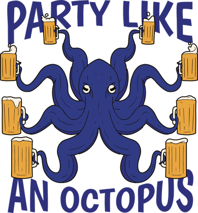 Party Like An Octopus Beer Women's T-Shirt