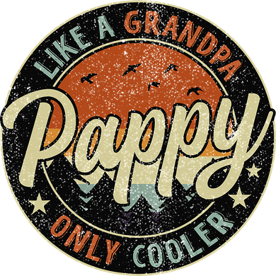 Pappy Like A Grandpa Only Cooler Vintage Retro Father's Day Toddler T-Shirt