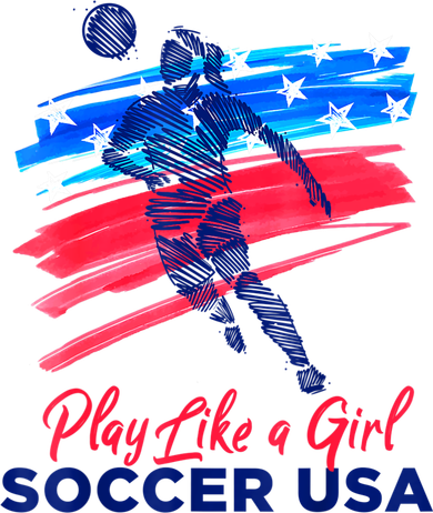 Play Like A Girl USA Soccer Team Shirt USA Womens Football Tote Bag