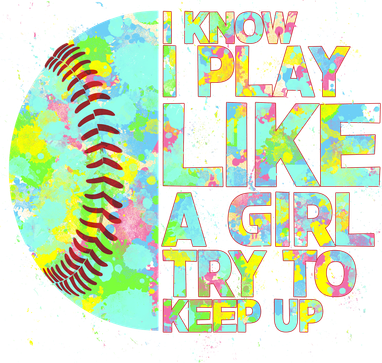 Softball Play Like A Girl Women's Long Sleeve Shirt