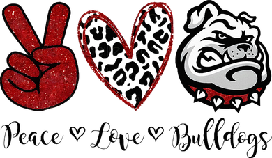 Peace Love Bulldogs Tumbler