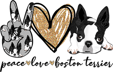Peace Love Boston Terrier Funny Boston Terrier Lover Dog Mom Hat