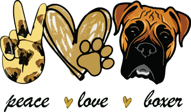 Peace Love Boxer Dog Boxer Dog Lover Gift Tumbler
