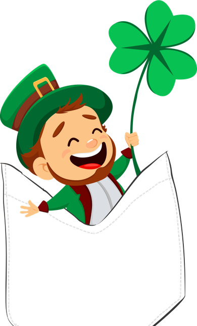 St. Patrick's Day Pocket Leprechaun Clover Bucket Hat