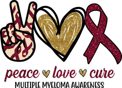 Peace Love Cure Multiple Myeloma Awareness Sweatshirt