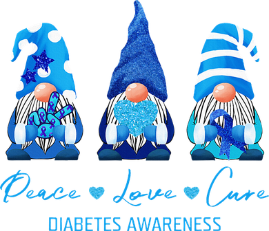 Peace Love Cure Gnome Diabetes Awareness Survivors Gifts Backpack
