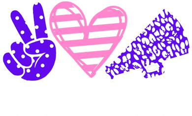 Peace Love Cheer Cheerleader Teen Girls Funny Cheerleading Gift Coaster
