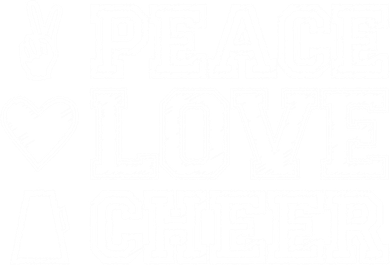 Peace Love Cheer Cheerleader Teen Girls Funny Cheerleading Cute Gift Coaster